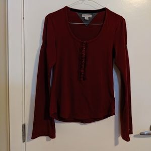 Long Sleeved Red Top